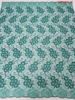 Nouvelle Arrivée Twin Textile : Tissu en Dentelle Brodé Floral 3D Coloré pour Bordure Ondulée, Base en Maille Personnalisée, Tela De Brodado Élégante