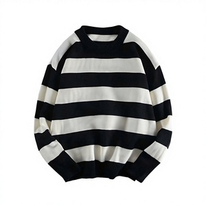 Pull en maille épaisse à col rond pour homme, respirant, uni, décontracté, à manches régulières, pour l'automne et l'hiver - Product Image 2