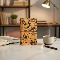 Umweltfreundliches Notizbuch aus Kaffeesatz und Kork Biologisch Abbaubares Individuelles Geschäftsgeschenk Bohemian Style Journal