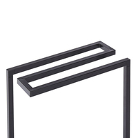 Porte-serviettes en métal noir à 2 couches pour la maison, l'hôtel et la salle de bain Organisateur de serviettes de bain Outil d'organisation de la maison