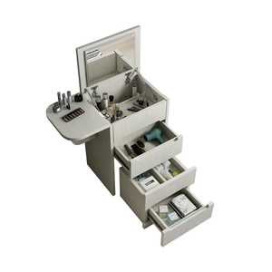 Juego de Silla y Espejo de Maquillaje con Luz LED, Plegable, de Diseño Moderno y Simple, para Dormitorio, Baño u Hospital - Product Image 1