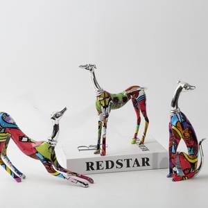 Transferencia de agua galvanizada <span class=keywords><strong>Doberman</strong></span> Pinscher decoración del hogar adornos artesanales de resina sala de estar decoraciones de escritorio de oficina - Product Image 1