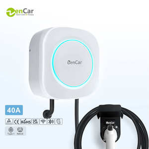 40amp EV <span class=keywords><strong>Punto</strong></span> de carga Tipo 1 9kW <span class=keywords><strong>Wallbox</strong></span> SAE J1772 EV Cargador AC Vehículo eléctrico Caja de pared Smart WiFi APP RFID IP66 Exterior - Product Image 1