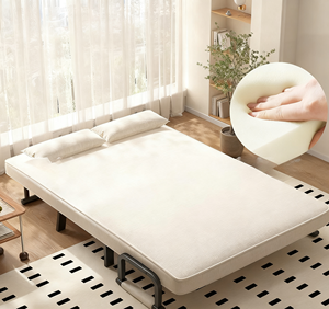 Sofá <span class=keywords><strong>Cama</strong></span> Moderno, Compacto, Plegable, Convertible en Forma de L, <span class=keywords><strong>con</strong></span> Estructura Metálica, Colchón de Esponja, Almacenamiento, Colores Personalizados - Product Image 5