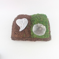 Pot de fleurs en rotin en forme de cœur, moderne et écologique, avec trous, pour une utilisation en extérieur et en intérieur