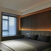 Panneaux muraux en bois flexible MDF insonorisants sur mesure pour plafond, intérieur et extérieur résidentiel et commercial