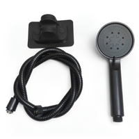 Filtre à eau moderne pour pommeau de douche noir à haute pression avec tuyau de douche de 59 pouces