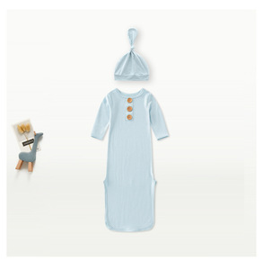 RTS ชุดนอนพร้อมหมวกของเด็กทารกแรกเกิด,เสื้อคลุมใยไผ่ออร์แกนิคพร้อม<span class=keywords><strong>หมวก</strong></span>สำหรับใส่ในฤดูใบไม้ผลิฤดูใบไม้ร่วง1ชิ้น - Product Image 3