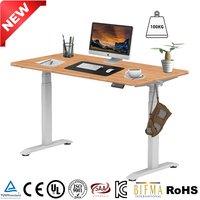 Bureau Ergonomique en Acier Métallique à Hauteur Réglable Électriquement, Bureau Intelligent à Double Moteur pour Position Assise ou Debout