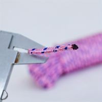 Cuerda de Poliéster de Doble Trenzado, Cordón Elástico con Cordón Elástico Ajustable, Cuerda Redonda con LED