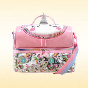 Sac à déjeuner isotherme pour enfants, motif dessin animé, pour élèves du primaire, sac de rangement alimentaire durable à porter à la main ou en bandoulière pour le campus - Product Image 1