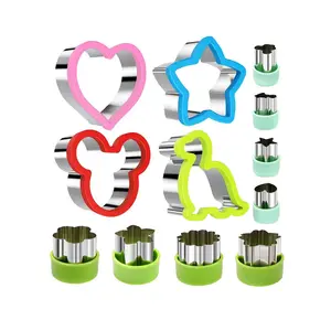 Vente chaude En Acier Inoxydable Sandwich Cutters Cookie Cutters Légumes Fruits Formes Cutter Alimentaire Timbre Moule pour Enfants