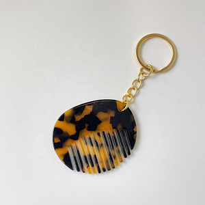 Mini peigne portable porte-clés, pendentif acrylique anti-statique mignon, accessoire de mode pratique, porte-clés - Product Image 2