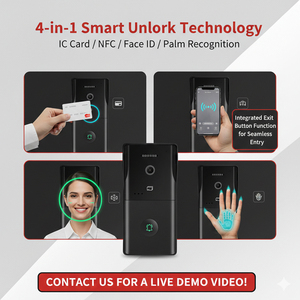 Interphone vidéo IP Hiwink 2K pour 4 appartements avec moniteur intérieur – Interphone vidéo pour maison 4 postes - Product Image 3
