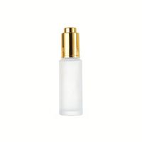 Flacon compte-gouttes en verre dépoli blanc transparent de haute qualité 20ml 30ml 50ml, avec épaule plate et compte-gouttes à pression pour huiles essentielles