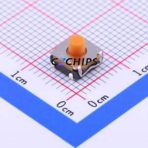 KSC421J70SHLFS Tactile Switch SMD,6.2x6.2mm Switch Single Pole Single Throw Round Button 1.7N Vertical Mount - Product Image 1