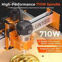 Máquina Fresadora CNC LUNYEE 4040 Pro Max, Recortadora de 710W y Accionamiento por Riel Lineal