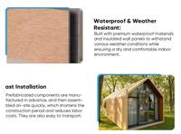 Maison préfabriquée modulaire isolante thermiquement, structure en acier léger, hôtel portable, imperméable, pour usage en resort ou villa