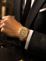 Montres RICECGO pour homme, montres de luxe étanches, montres hip-hop luxueuses, montres en moissanite jaune