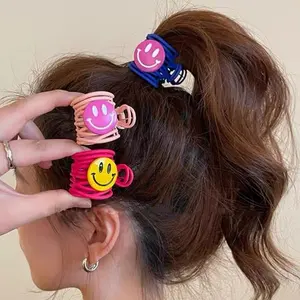 Smiling Face High Ponytail Fixed Clip New Summer Sweet Cool Hot Girl Hair Styling Accessories Hair Claws