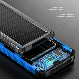 Logo personnalisé <span class=keywords><strong>Offre</strong></span> spéciale Centrale électrique pour téléphone portable 10000mah Powerbank universelle Chargement sans fil Panneau solaire PowerBank - Product Image 3