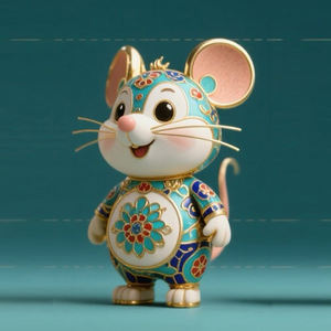 Somut olmayan kültür mirası yaratıcı ürün emaye işi sıçan - Product Image 1