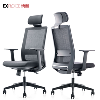 Chaise de bureau en mesh ergonomique avec support lombaire, appui-tête réglable, chaise de bureau de luxe, chaises de bureau en mesh pour cadres