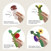Jouets en peluche Montessori pour bébés, animaux en peluche, jouets d'imitation, mini jardin, peluche douce et mignonne, plante en peluche