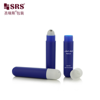 Flacon roll-on vide en plastique PP avec finition mate personnalisée, 25 ml, applicateur à bille
