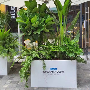 Grand pot de fleurs moderne en métal pour jardin personnalisé en acier <span class=keywords><strong>corten</strong></span> plateaux pour pots de fleurs d'extérieur pour parterres de fleurs - Product Image 2