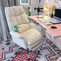 Chaise de bureau ergonomique en cuir pour filles, design personnalisé, inclinable, pour le travail