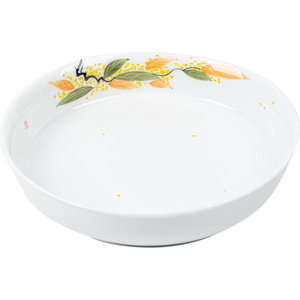 Guanlan Hand Painted Osmanthus Ceramic <b>Tea</b> Tray Round Porcelain Dry Brewing Stand For Kung Fu <b>Tea</b> <b>Set</b> - Product Image 5