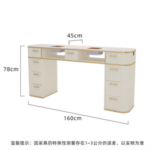 Mesa de Manicura Moderna de Lujo en Madera con Colector de Polvo para Salón de Belleza, Spa y Estética - Product Image 5
