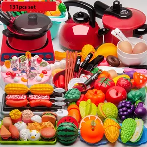 Hot Selling Toys 10-131pcs Pretend Play Kitchen Toys For Kids Vocal Kids Kitchen Toy