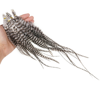 Leurre de pêche artificiel souple en plastique avec hackle de selle Grizzly pour la pêche en rivière et en lac