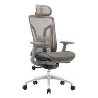 Chaise de bureau ergonomique en maille avec hauteur et appui-tête réglables, design moderne, idéale pour la chambre