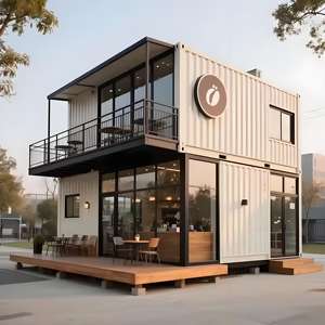 Two Floor 20ft <b>Prefab</b> Mobile House Australia Expandable Container Home Beach Tourism Camping House Hotel Resident Cafe Project - Product Image 1