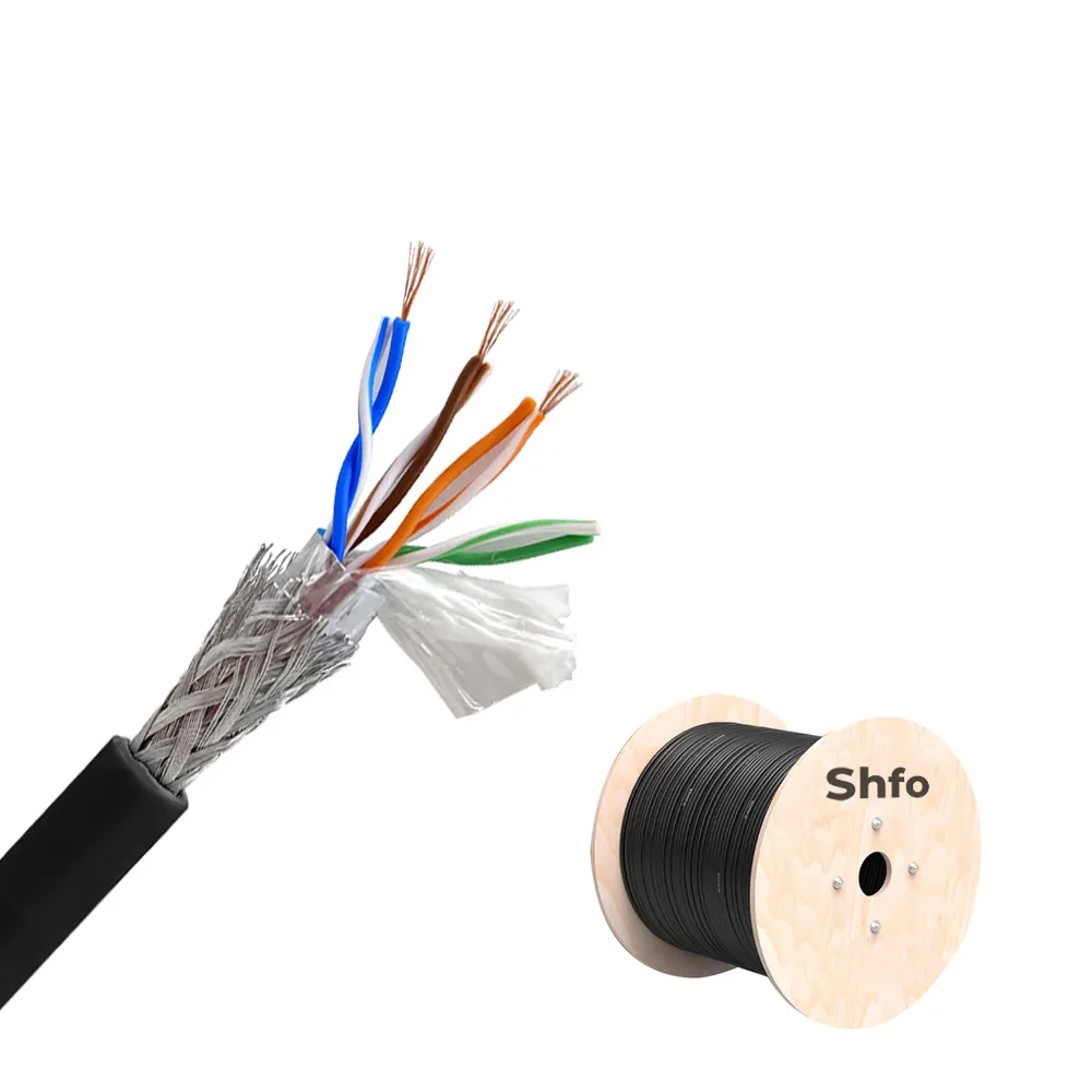 SHFO-ONC наружный сетевой кабель CAT7 4PR SFTP 26AWG 4PR с двойной экранированной витой парой, медный кабель LAN
