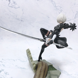 24CM Nier Automata Anime Figuras <span class=keywords><strong>YoRHa</strong></span> No. <span class=keywords><strong>2</strong></span> Type B Figurine Animation Dérivés En Plastique Statue Modèle Jouet Poupée Anime Figure - Product Image 3