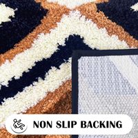 Tapis de salle de bain personnalisé noir marron Boho tapis de salle de bain antidérapant lavable Western Aztec tapis de bain tapis pour sol de salle de bain