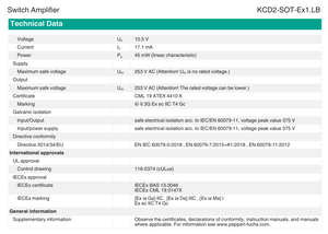 Pepperl+Fuchs KCD2-SOT-Ex1.LB Nuevo Original en Stock, Amplificador de Conmutación Aislado de 1 Canal, Barrera de Seguridad Intrínseca 24 V - Product Image 2