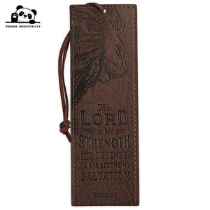 Marcapáginas de Cuero Vegano de Primera Calidad con Versículo Bíblico Inspirador, Grabado en Relieve, Regalos de Arte Cristiano - Product Image 1