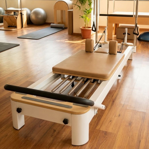 Cama de Pilates de Aluminio Tmax con 5 Resortes Alemanes Ajustables, Reformer <span class=keywords><strong>Profesional</strong></span> con Certificación CE - Product Image 2