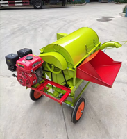 Machine Professionnelle Agricole : Mini Batteuse à Riz à Moteur Essence, Fonction de Décorticage et de Battage pour Paddy