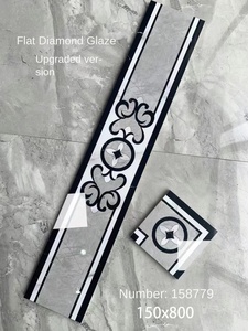 Ligne guide d'ondes Carreaux de céramique Carrelage de sol résistant à l'usure Bord de cercle Salon Allée Hall de l'hôtel Bord de marche Fil de vague Sol - Product Image 4