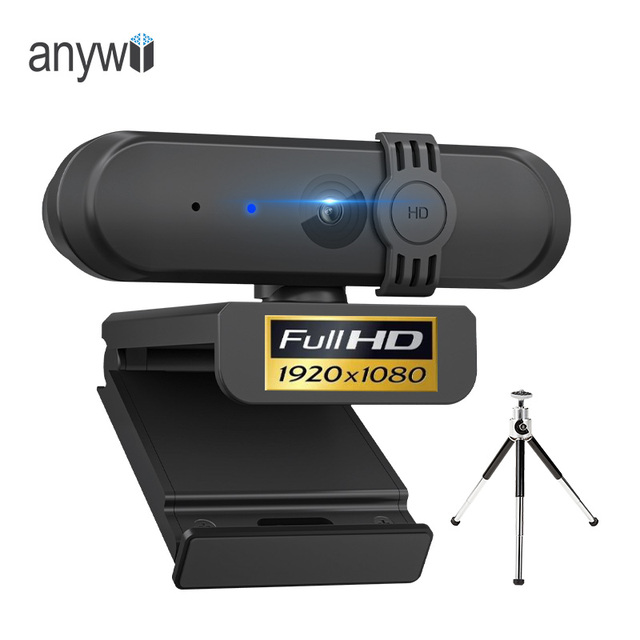 Anywii USB CMOS Computer Webcam Low Price FHD 1080p Mic-Enabled in Stock Certified for Zoom Microsoft Teams Compatible