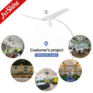 1stshine Ventilateur de Plafond Led Maison Blanc ABS Lames Installation Facile Ventilateur de Plafond Silencieux Avec Lumière Led - Product Image 5