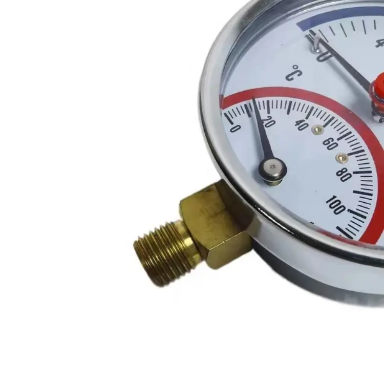Y80MM 6 10 16BAR pengukur tekanan suhu Boiler pengukur tekanan bawah lantai pemanas pengukur tekanan