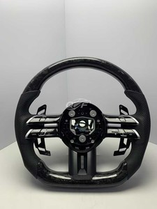 Volante Deportivo de Fibra de Carbono y Cuero para <span class=keywords><strong>Mercedes</strong></span>-Benz W206 X167 Clase G W464 C257 GLA CLA35 CLS 53 G63 GLS63 AMG - Product Image 4