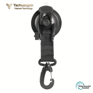 Clips à ventouse pour tente de camping avec mousquetons, attaches en plastique noir pour usage extérieur, lot de 2 - Product Image 4